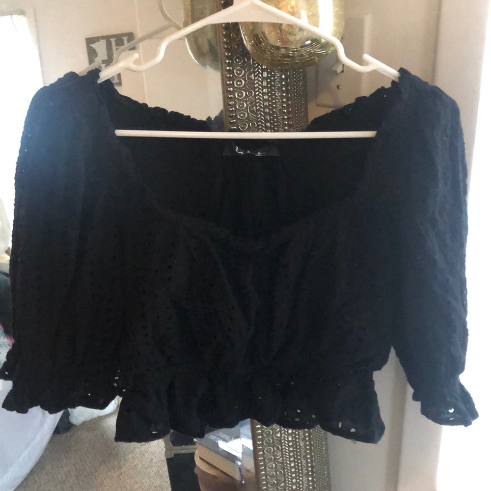 Lulus Black Crop Top